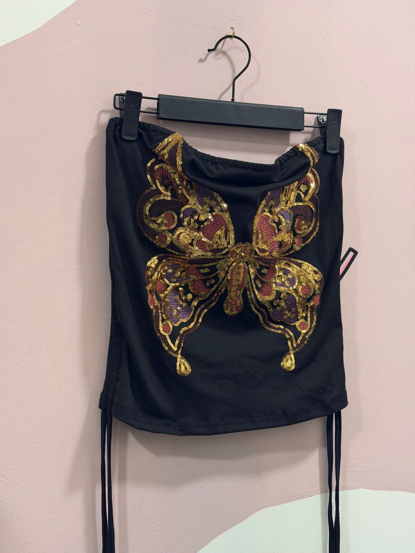 Sequin Butterfly Tank Top