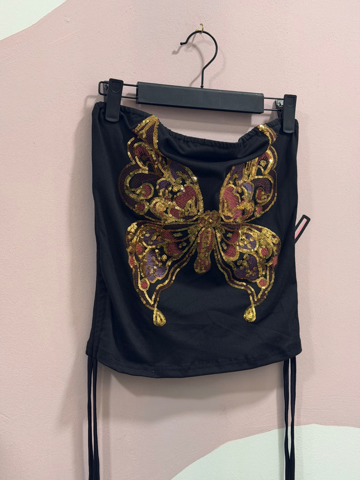 Sequin Butterfly Tank Top