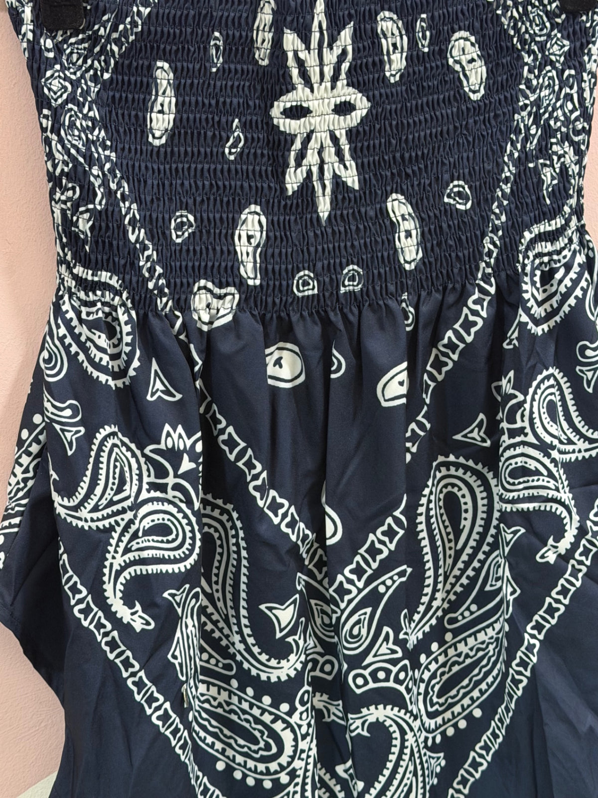 Navy Bandanna Top