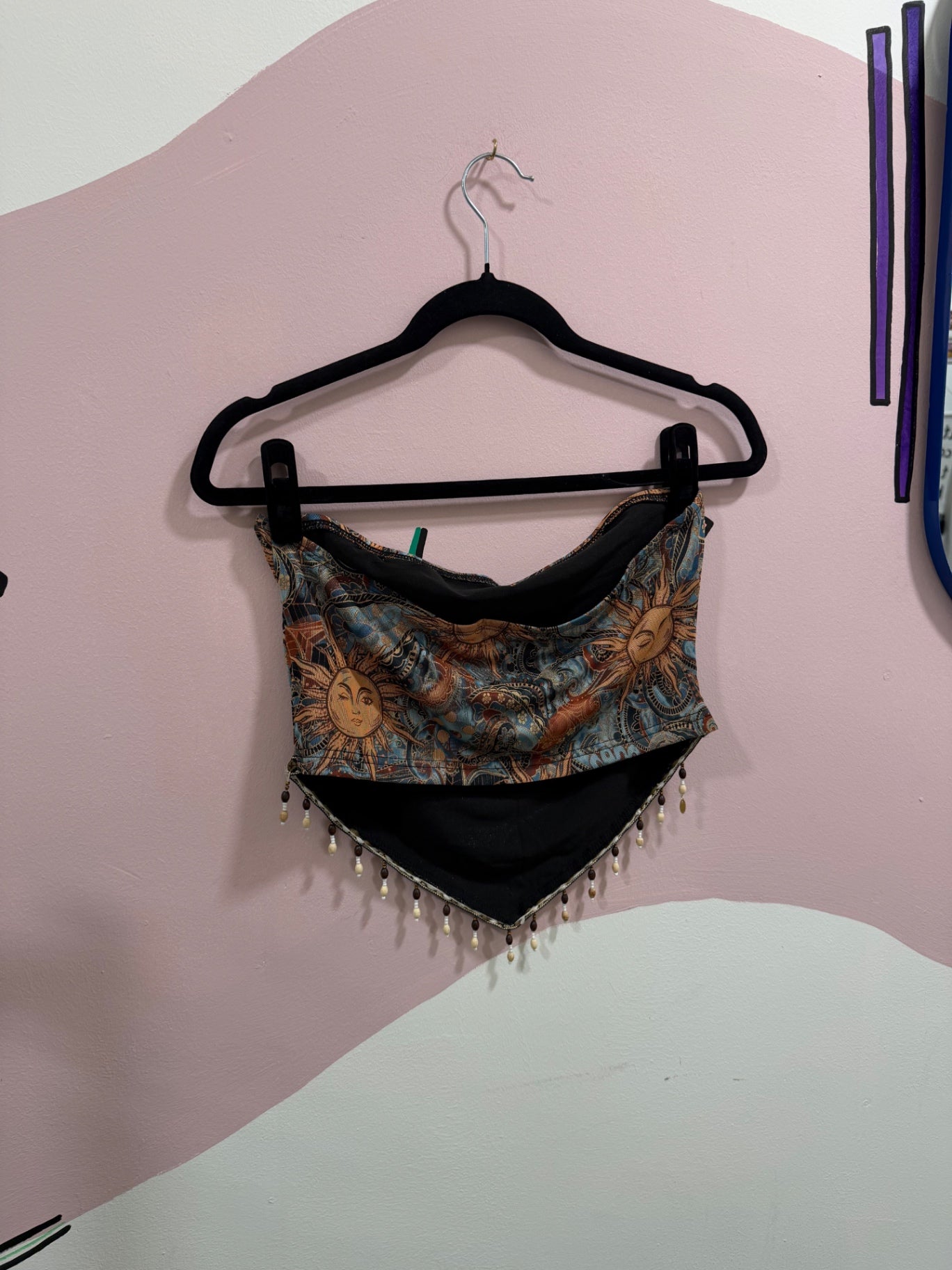 Sun Tassel Mesh Top