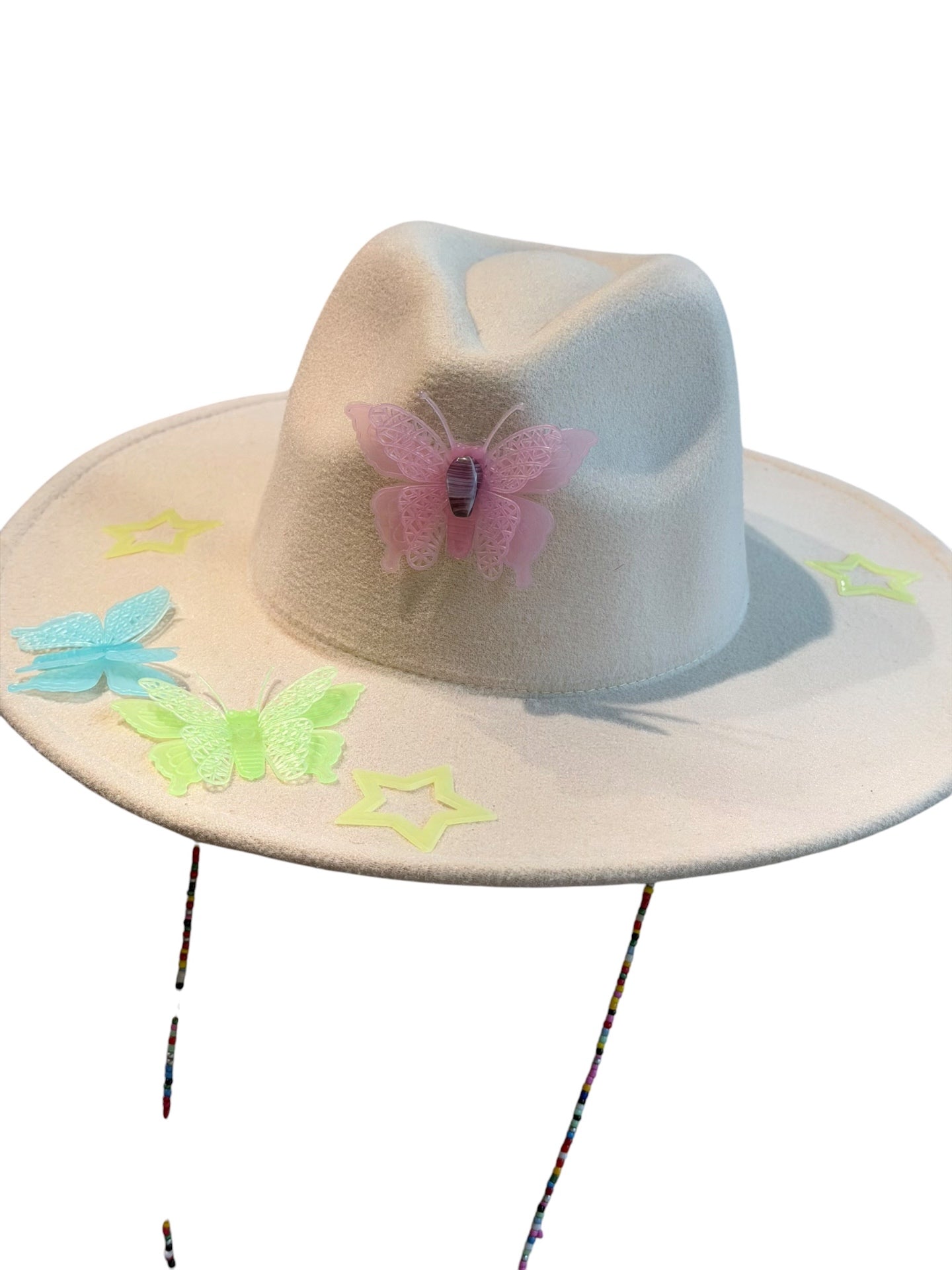 Glow in the Dark Rave Fedora Hat