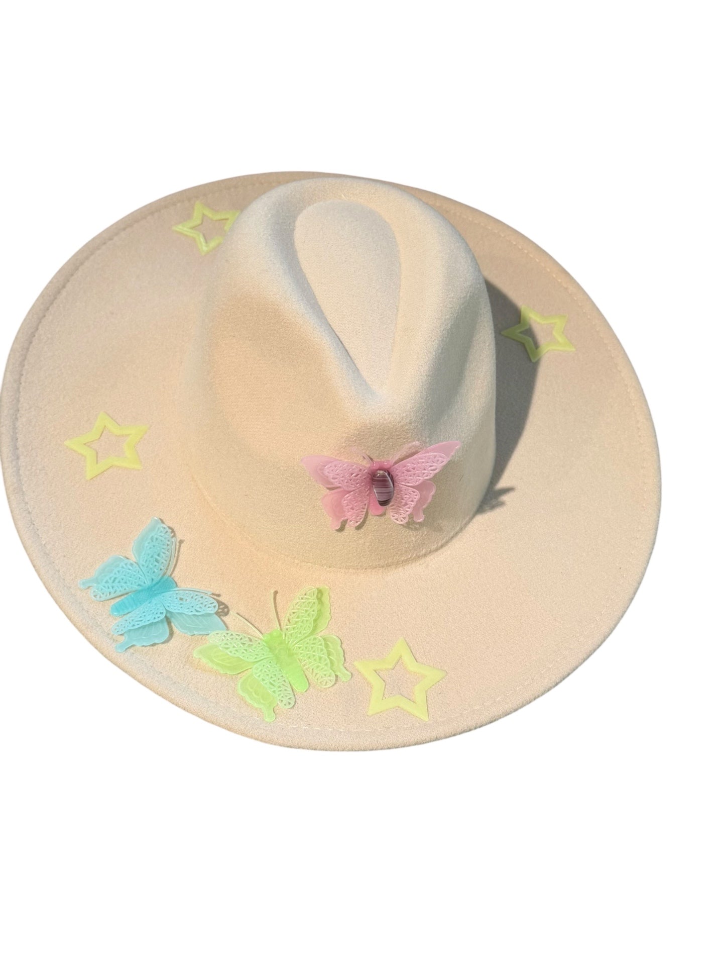 Glow in the Dark Rave Fedora Hat
