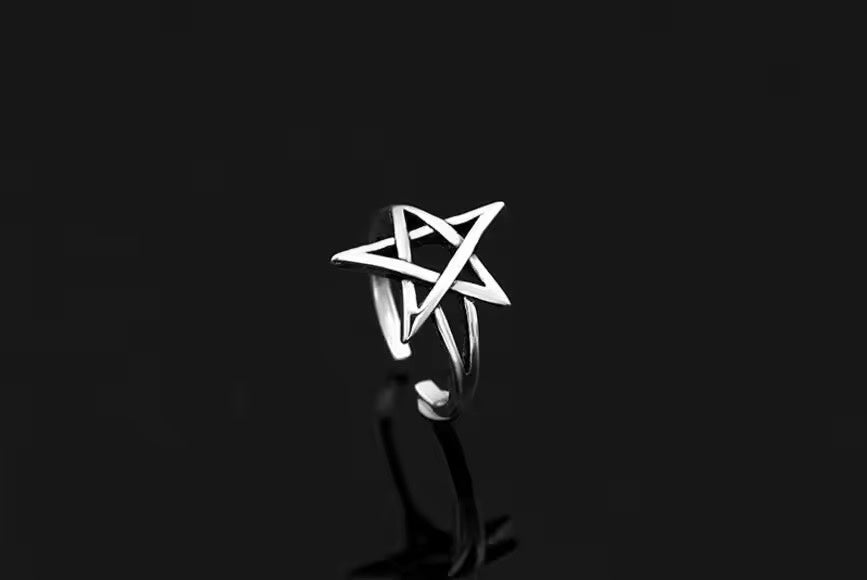 Silver Pentagram Ring