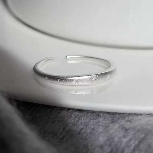 Silver Star Band Ring