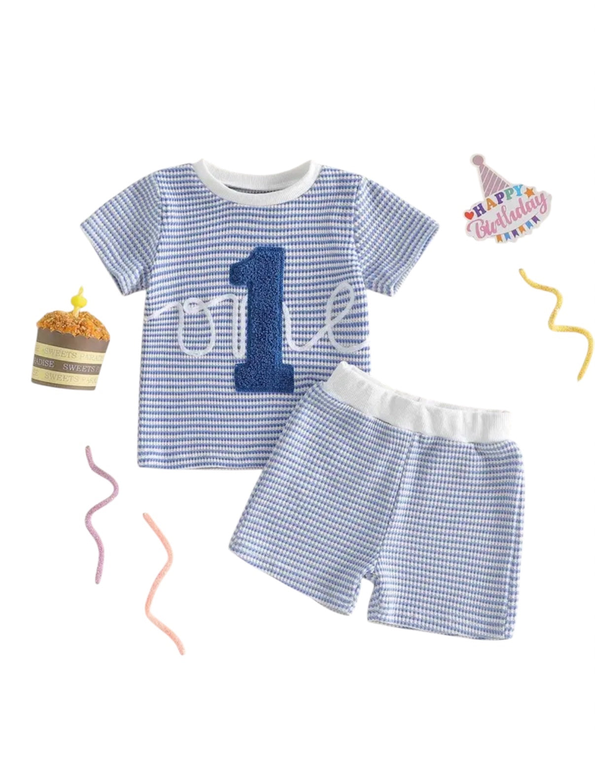 12:18m ‘One’ Two Piece Blue Set