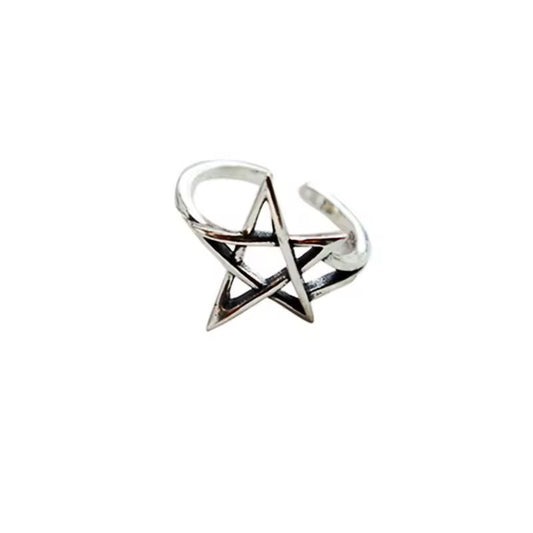 Silver Pentagram Ring