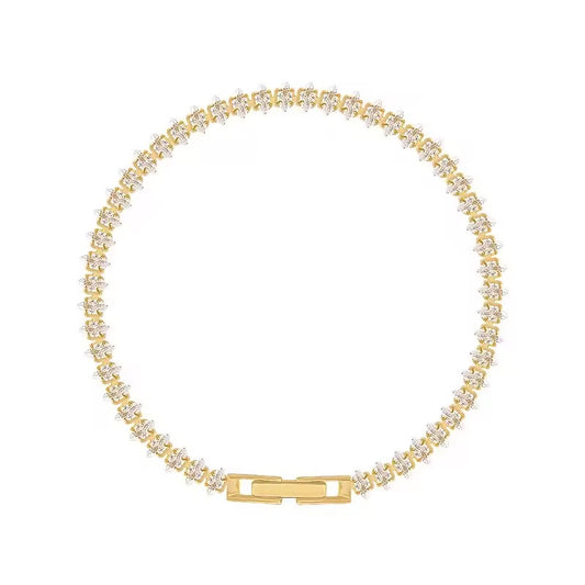 Astral Marquise-cut Zirconia Tennis Bracelet Gold
