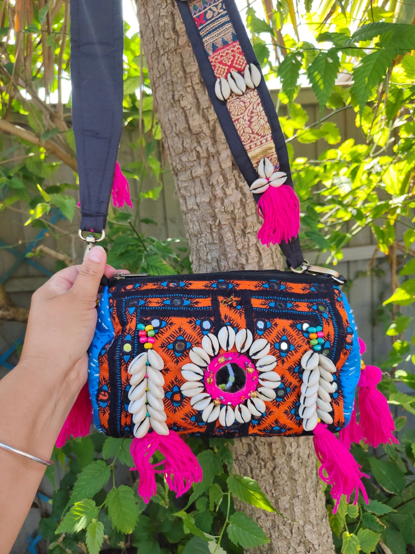 Ibizan Roll Shoulder Bag - Orange