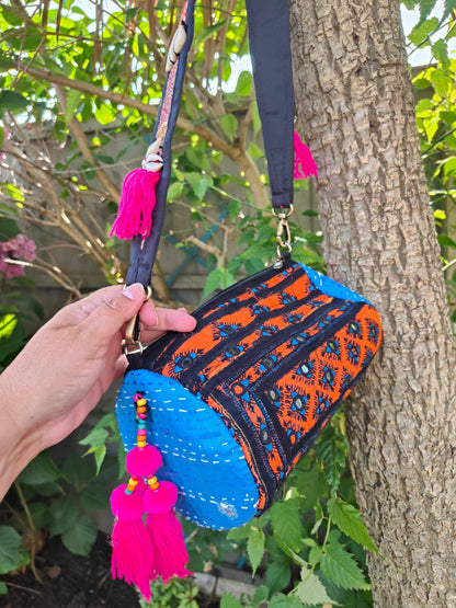 Ibizan Roll Shoulder Bag - Orange