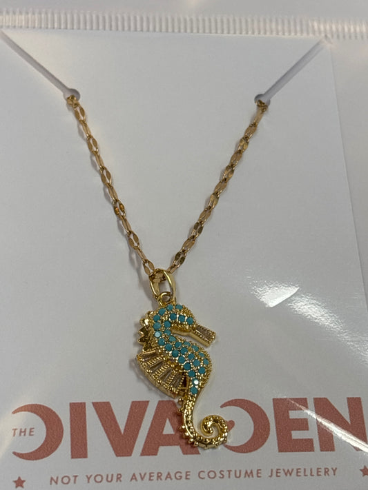 Seahorse pendant necklace 