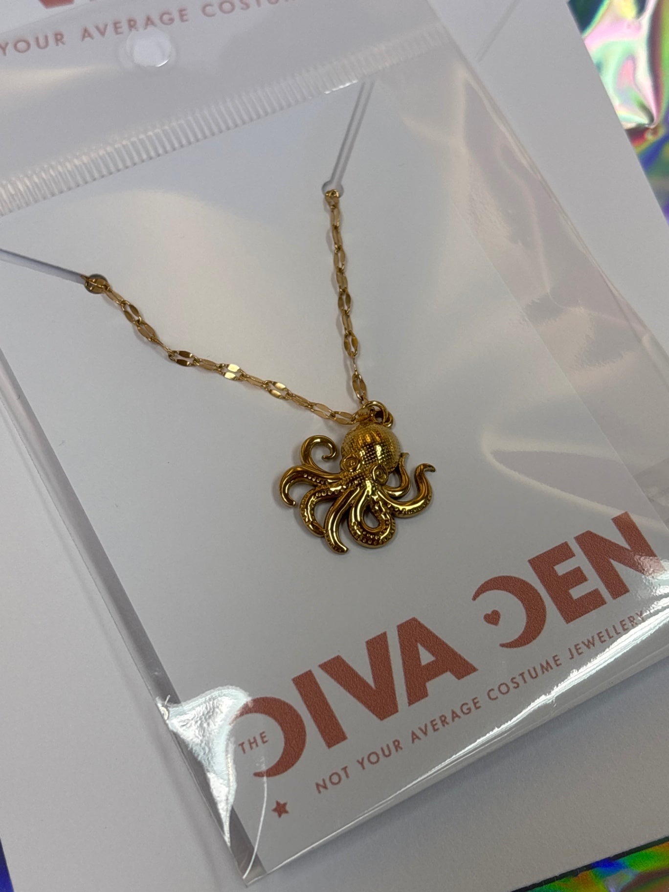 Octopus pendant necklace