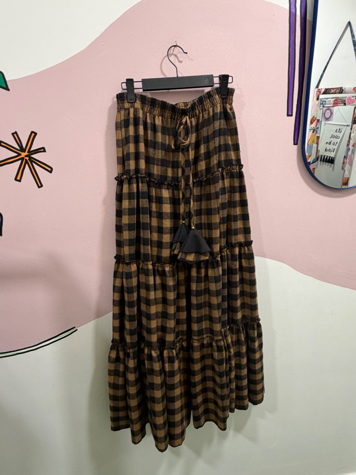 Western Spell Tiered Maxi Skirt One Size