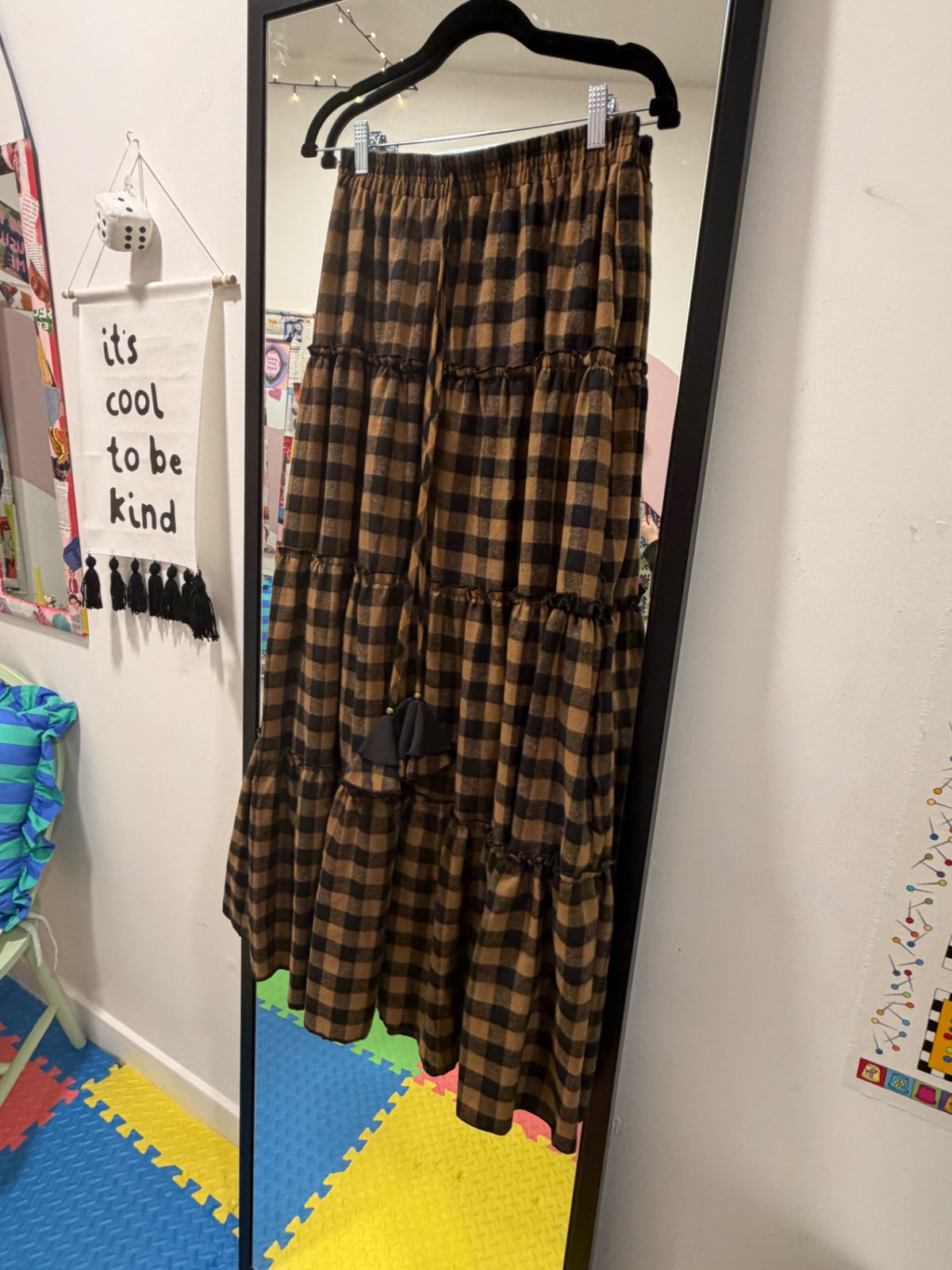 Western Spell Tiered Maxi Skirt One Size
