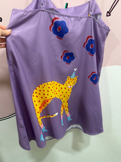 Lilac Leopard Party Dress 