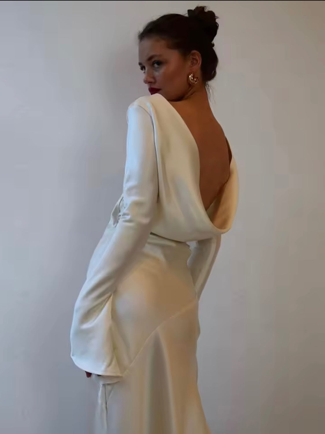 White Hen Do Fishtail Dress Size Large