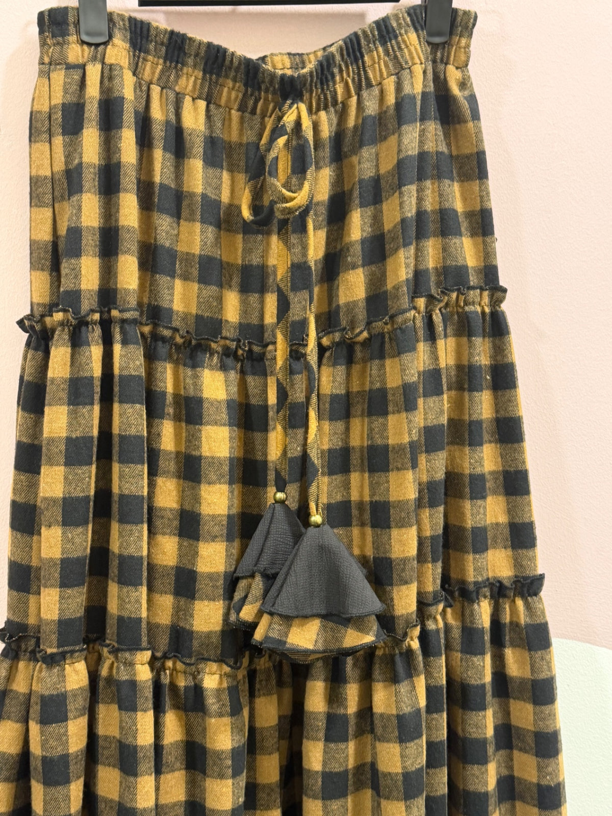 Western Spell Tiered Maxi Skirt One Size
