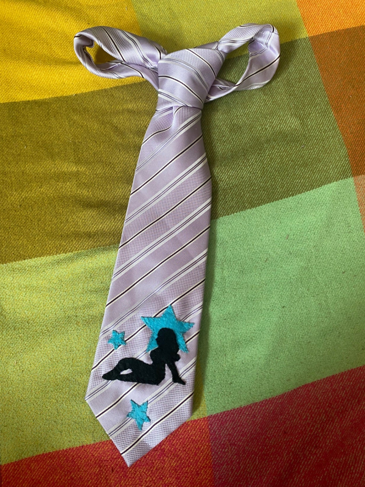 LADY BLUE STAR Up-cycled tie