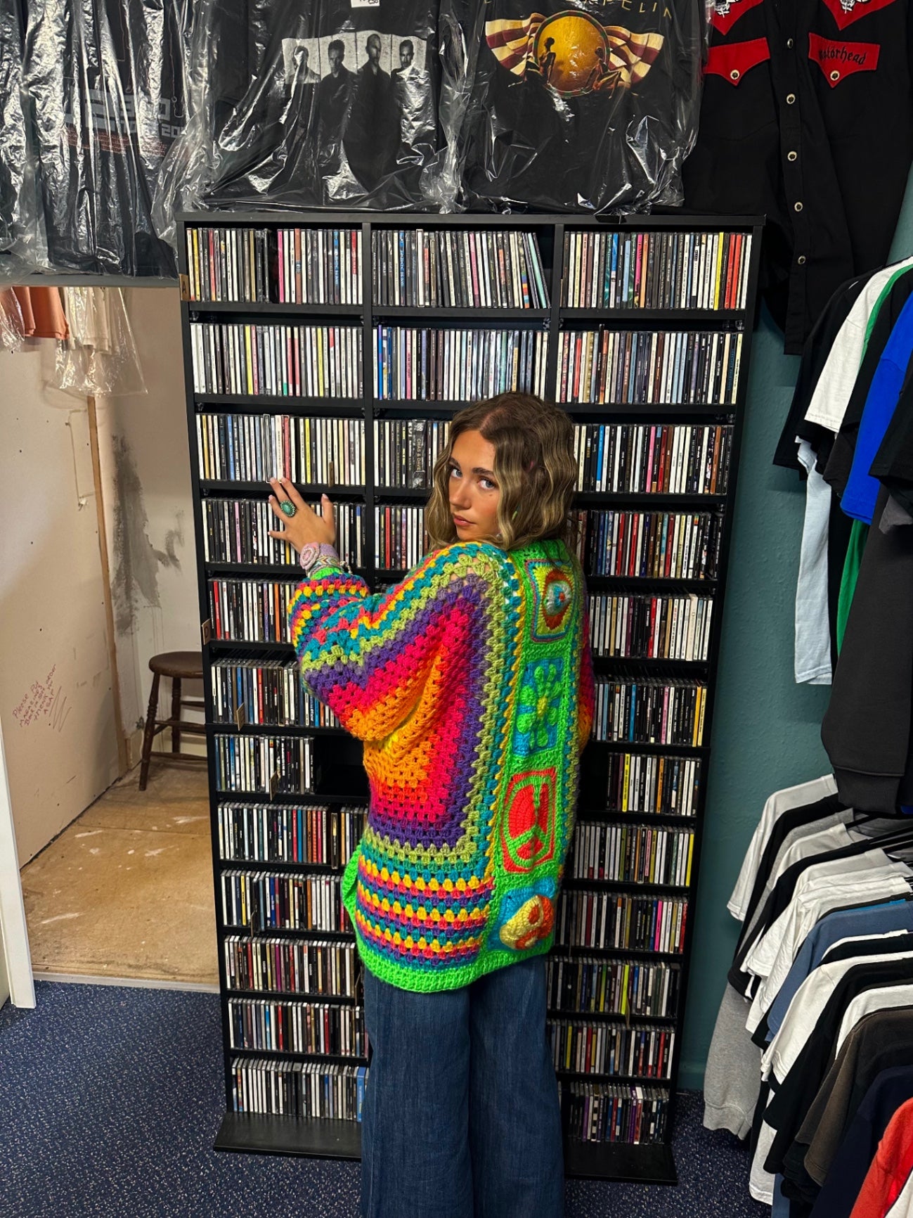 Rainbow Crochet Cardigan🌈