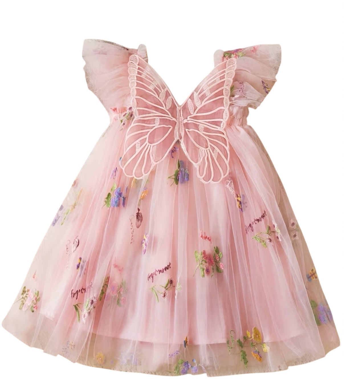 4-5 yrs Peach Winged Dress