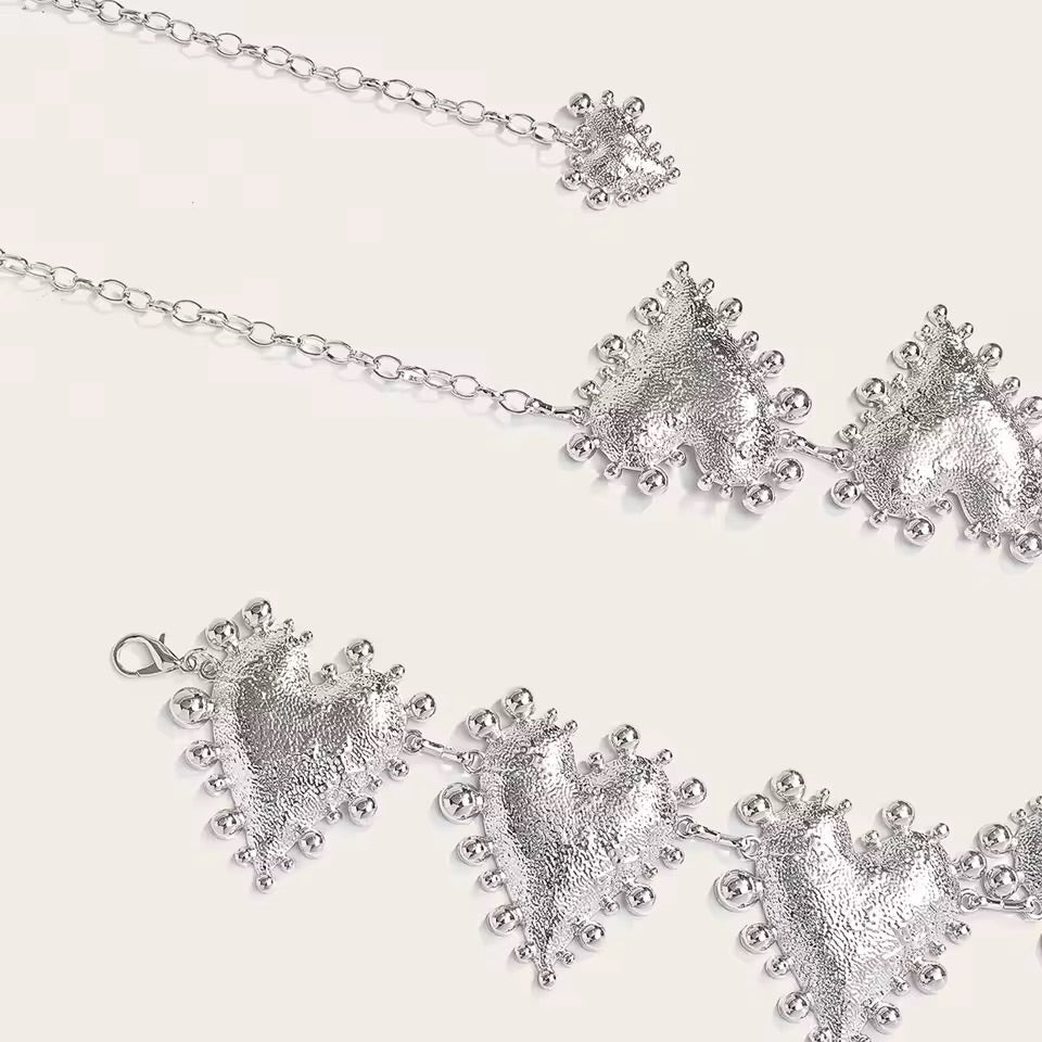 Silver Heart Alchemy Chain Belt