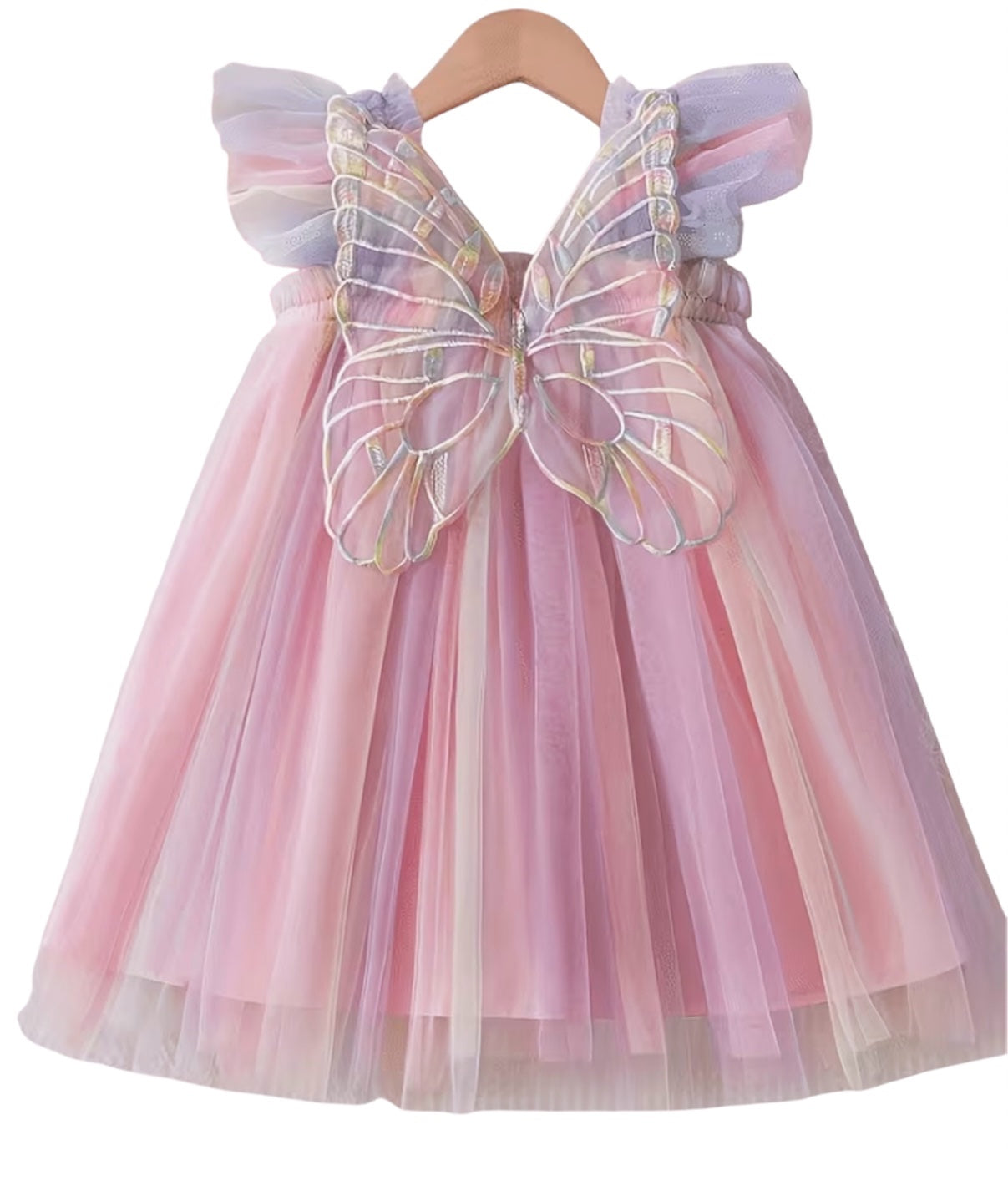 3-4yrs Multicoloured Winged Dress