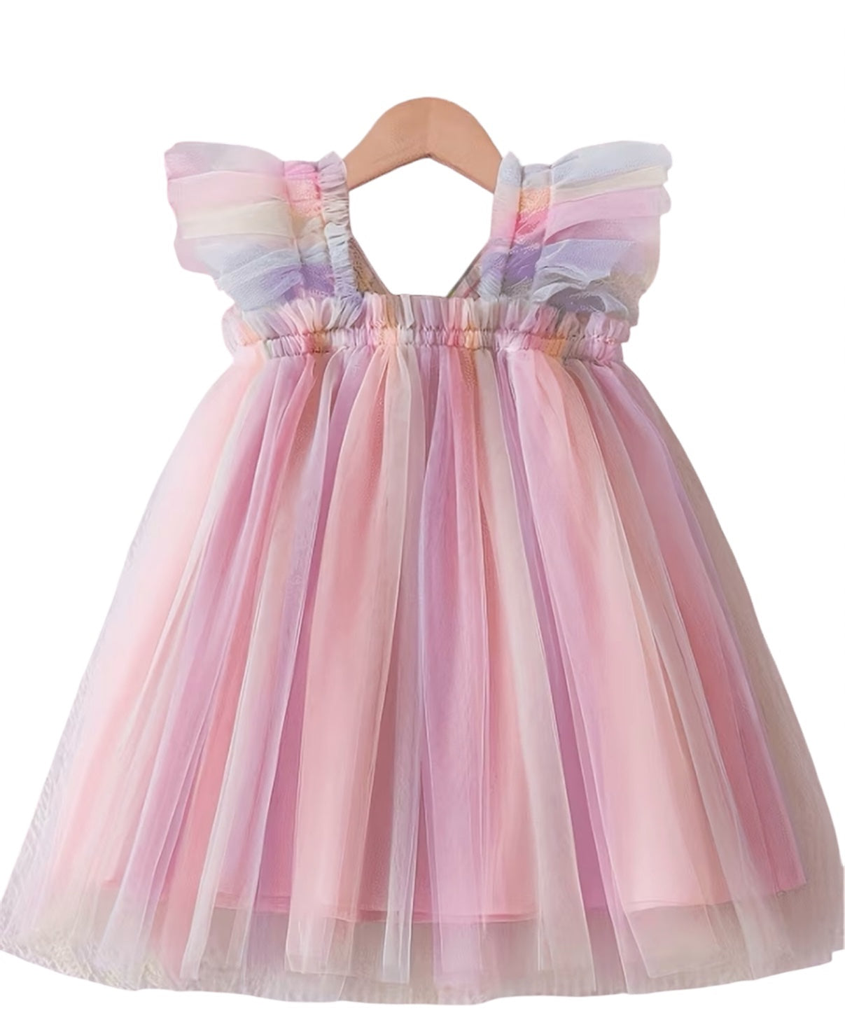 3-4yrs Multicoloured Winged Dress