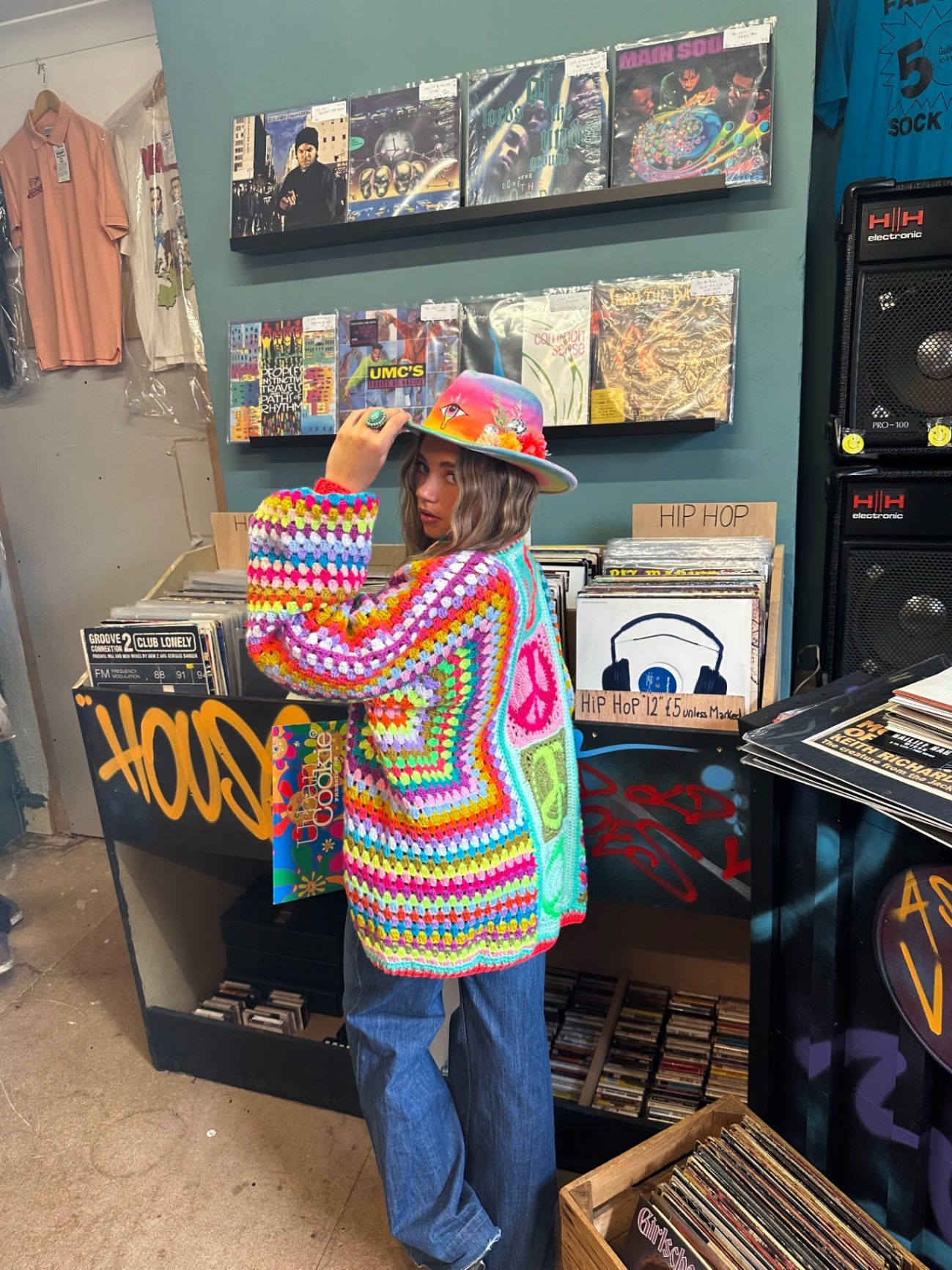 PEACE crochet Cardigan 