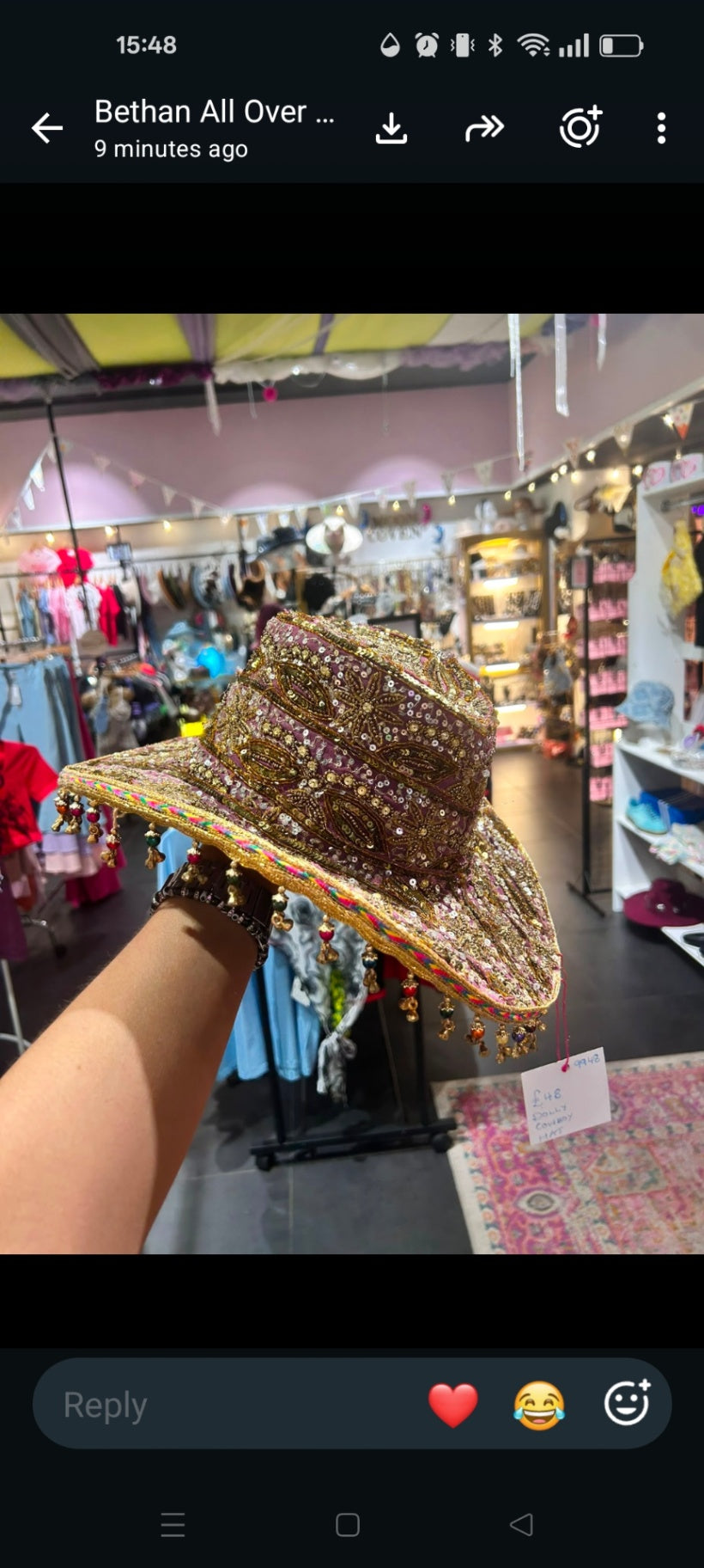 Dolly Cowboy Hat recycled sari fabric