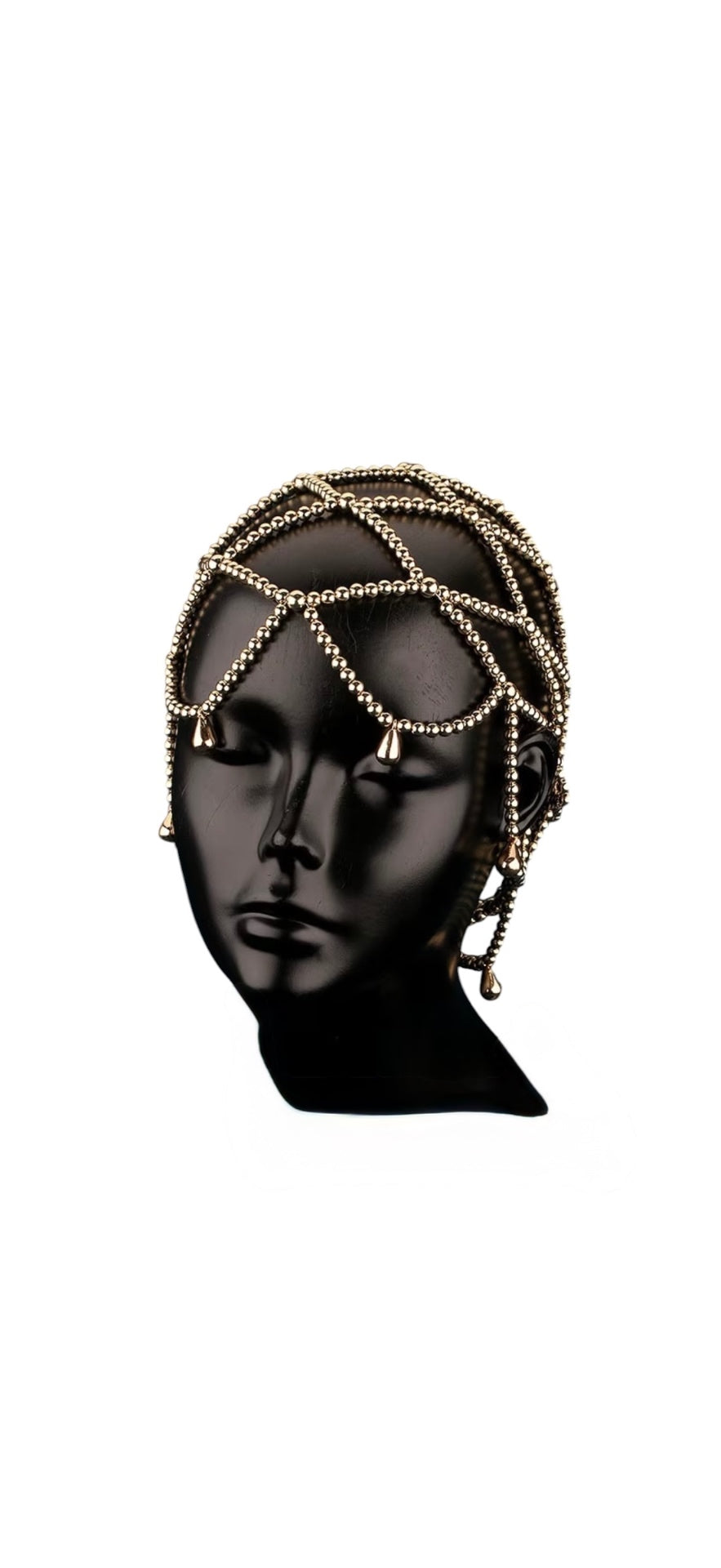 Gold Beaded Cap