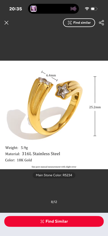 Shooting Star gold Ting 