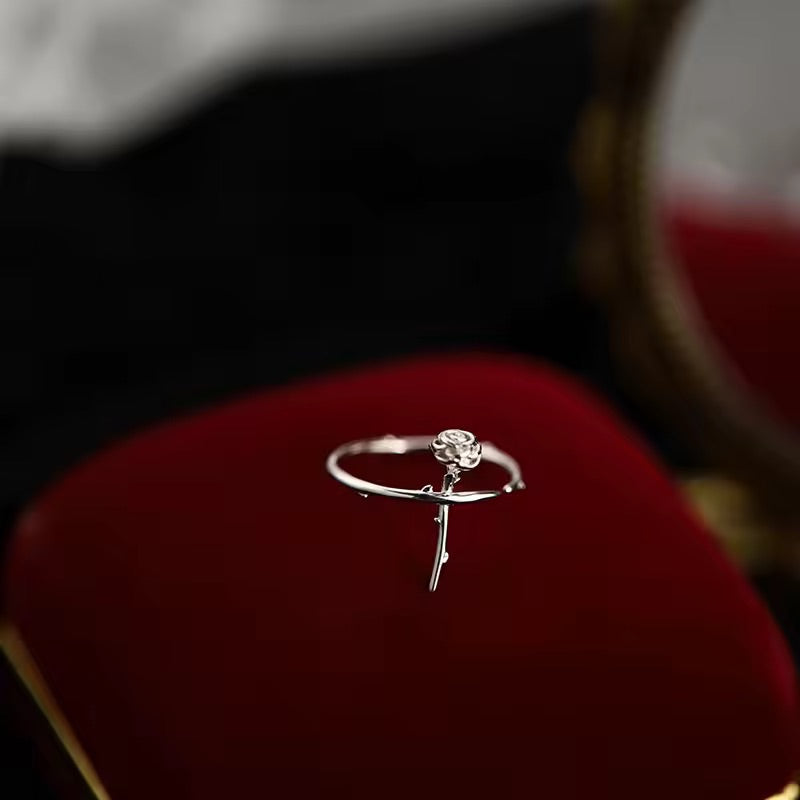 Rose Thorn Silver Ring