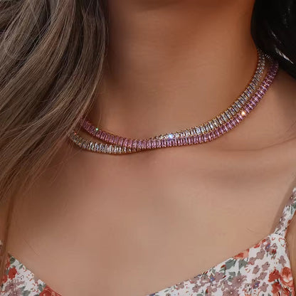Aurora Tennis Necklace Silver