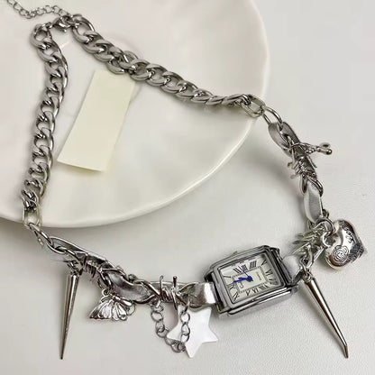 Silver Watch Necklace