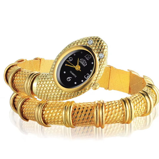 Gold Snake Wrist Watch