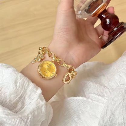 Gold Watch Charm Bracelet