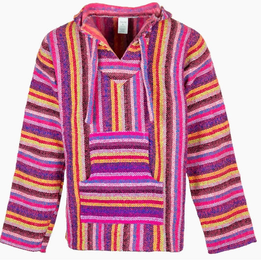 Mexican Baja hoodie pink