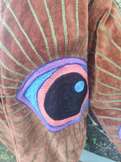 Wanderlust evil eye protection jacket - Brown
