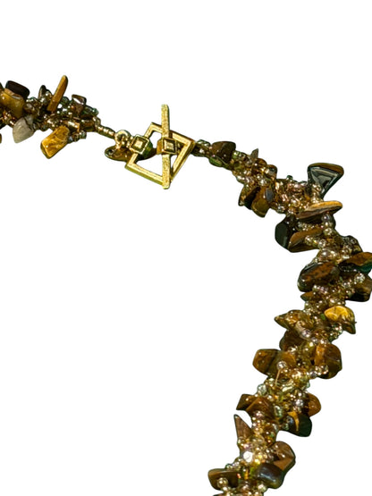 Tigers Eye Necklace Vintage 