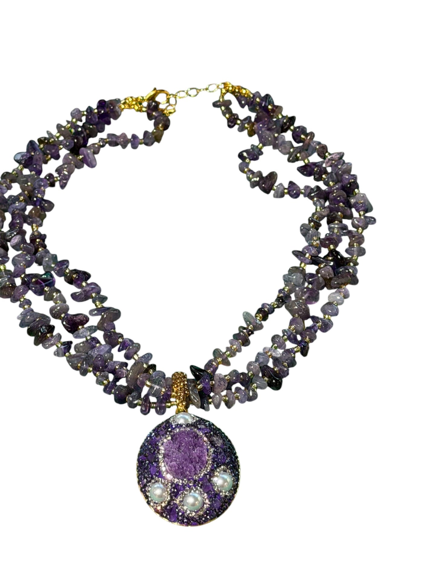 Amethyst Gem Stone Necklace