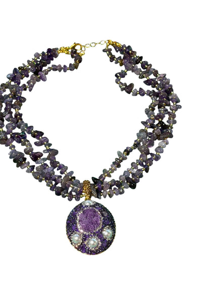 Amethyst Gem Stone Necklace