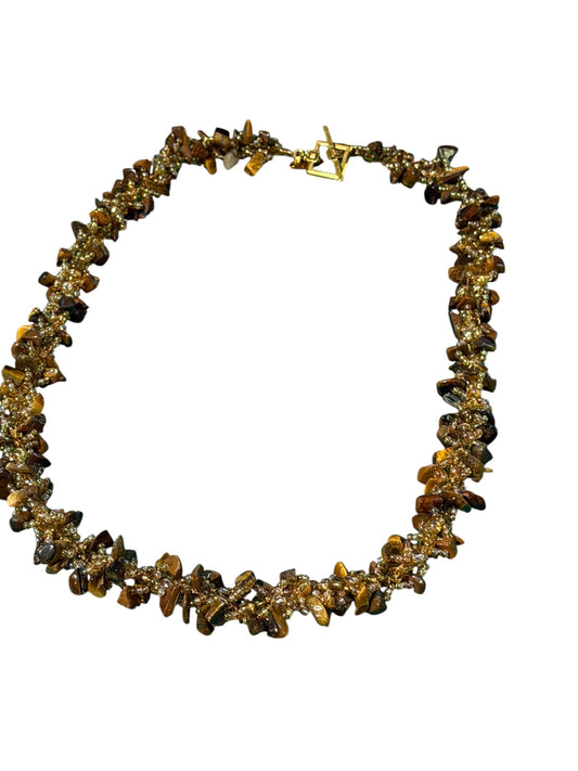 Tigers Eye Necklace Vintage 