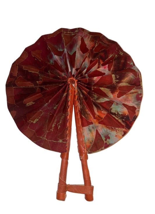 Red marble fan  