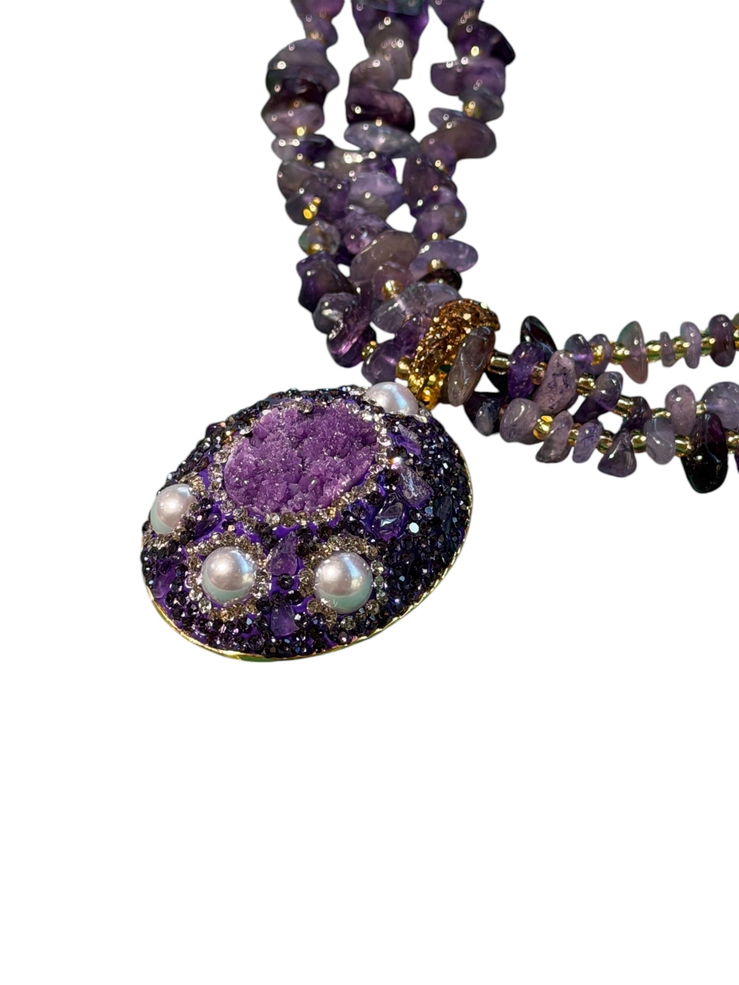 Amethyst Gem Stone Necklace