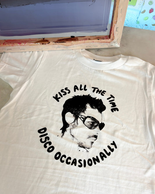 Kiss All The Time, Disco Occasionally Baby Tee - Medium