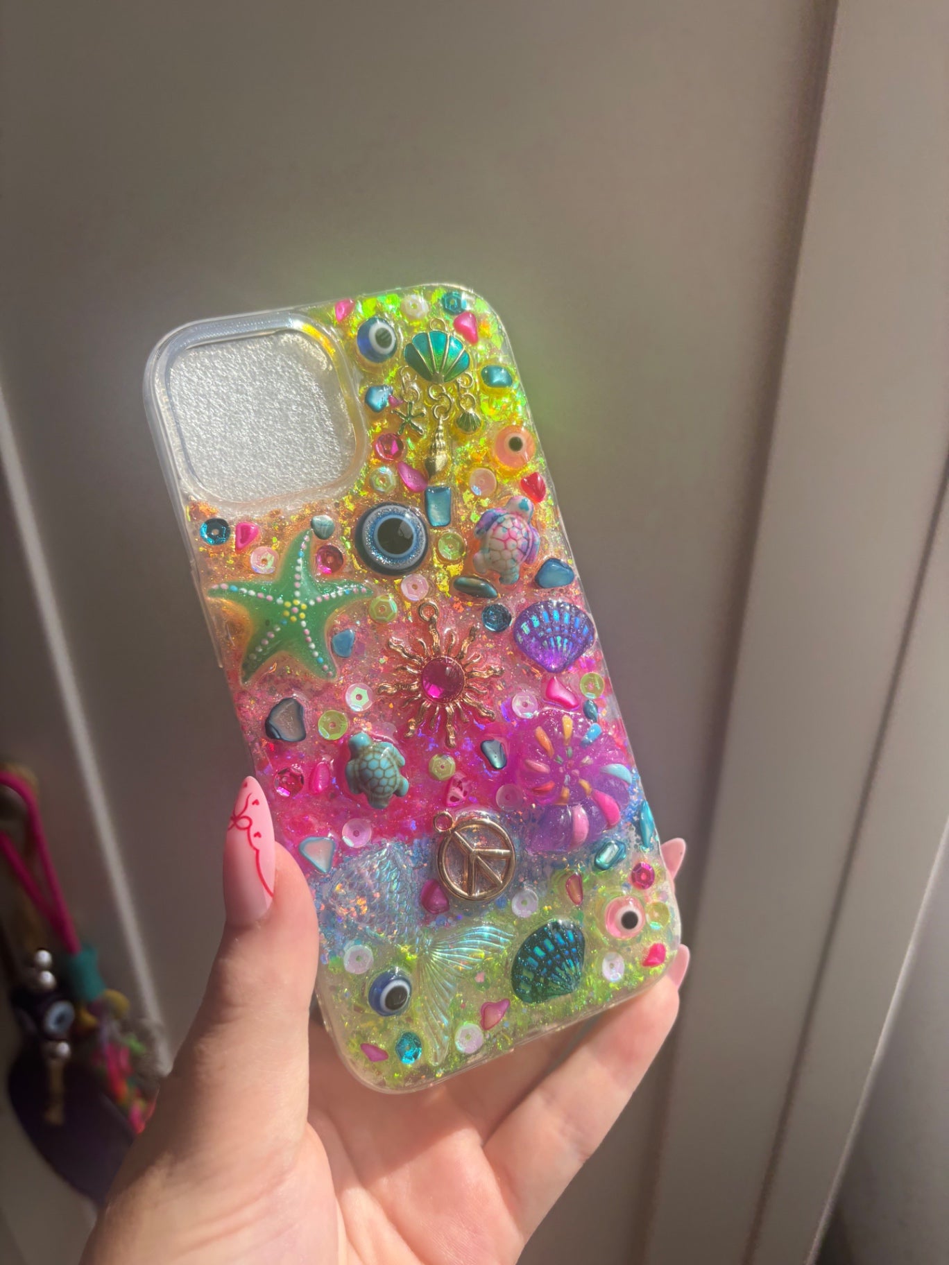 Beachy funky phone case iPhone 15