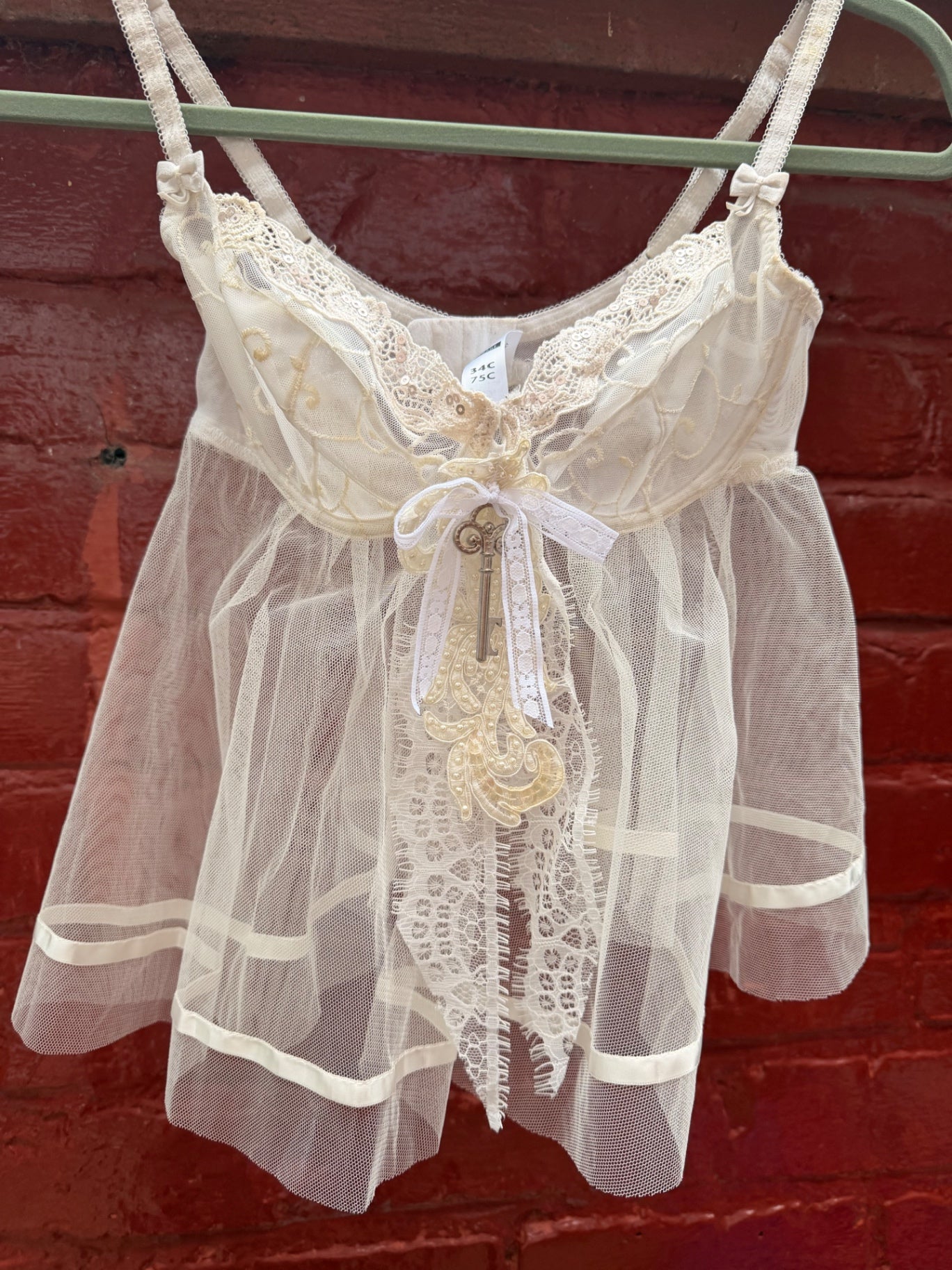 Cream & Key Upcycled top