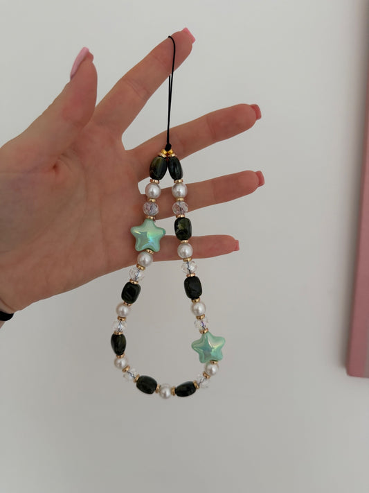 ‘Into the stars’ phone charm - green