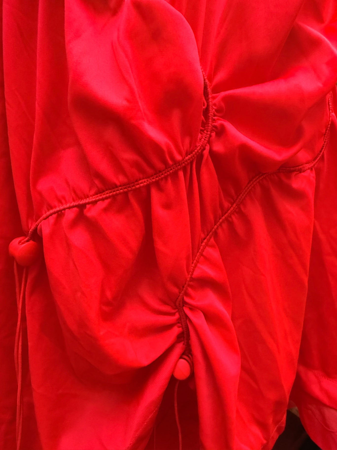 Red Bite Me Upcycled dress slit
