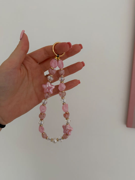 ‘Into the stars’ phone charm - pink