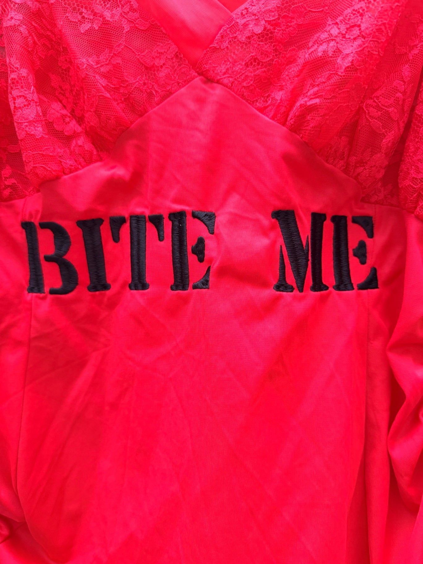 Bite Me Red Upcycled petticoat